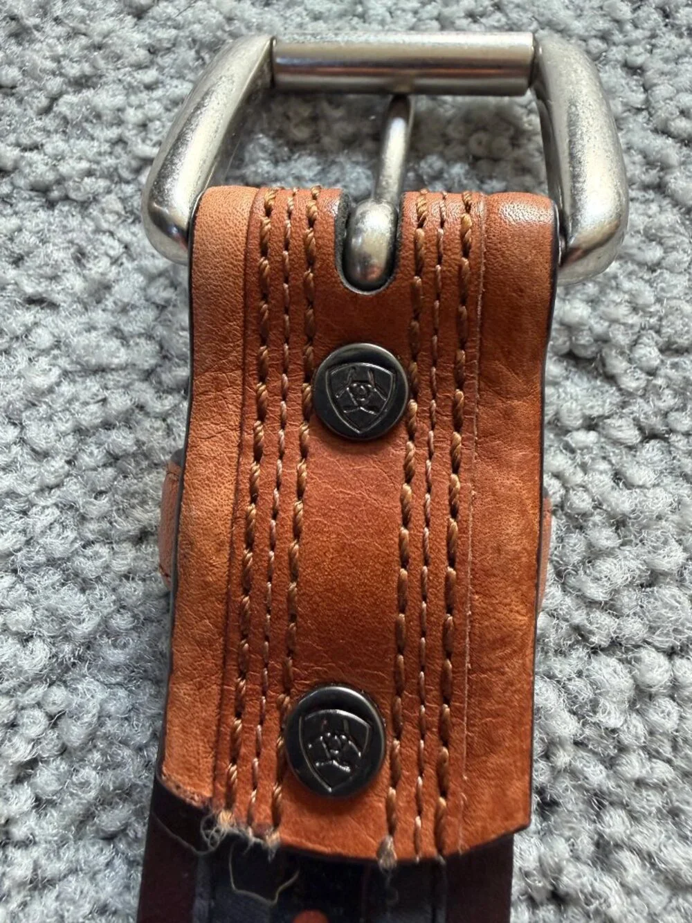 Ariat Men’s Grip Strip Tan Full Grain Leather Belt Size 34 Model 730011